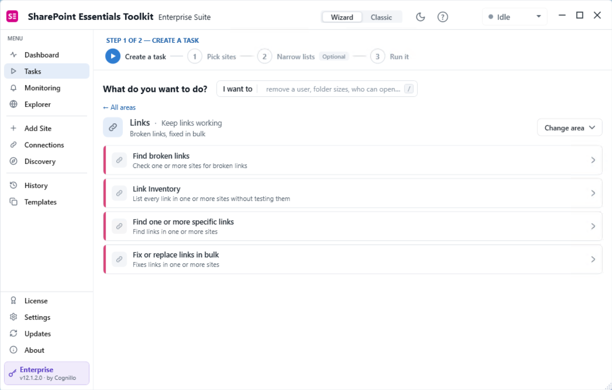Figure 2a link tasks